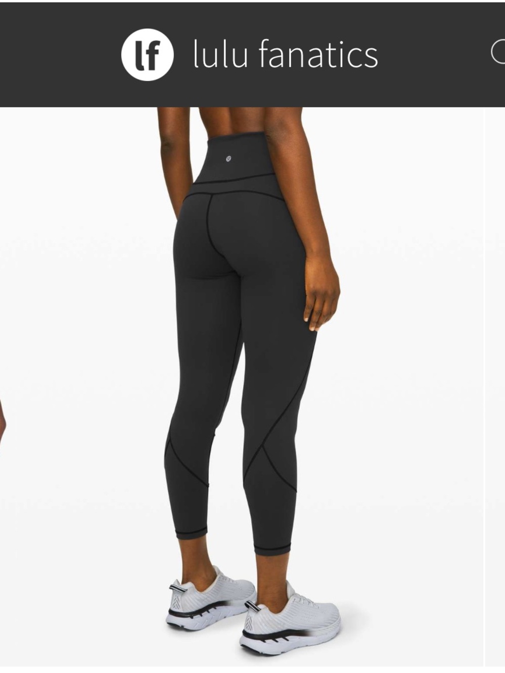 Lululemon In Movement Tight 25" Everlux Sz 4 Black 7/8 Length Neutral Staple